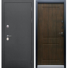 Дверь входная Эталон ТЕРМО-2, Черный муар - Тиковое дерево, с терморазрывом